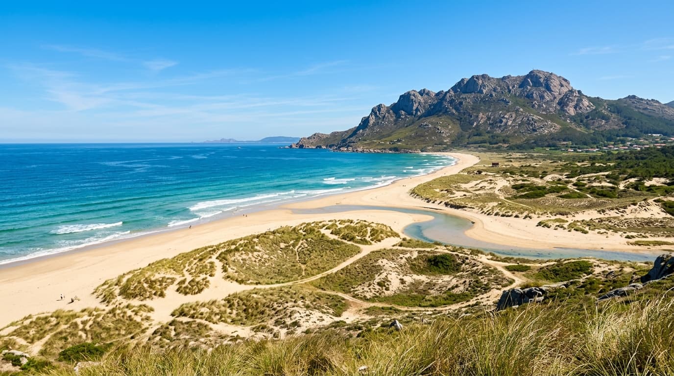 Espectacular playa de Carnota y Monte Pindo
